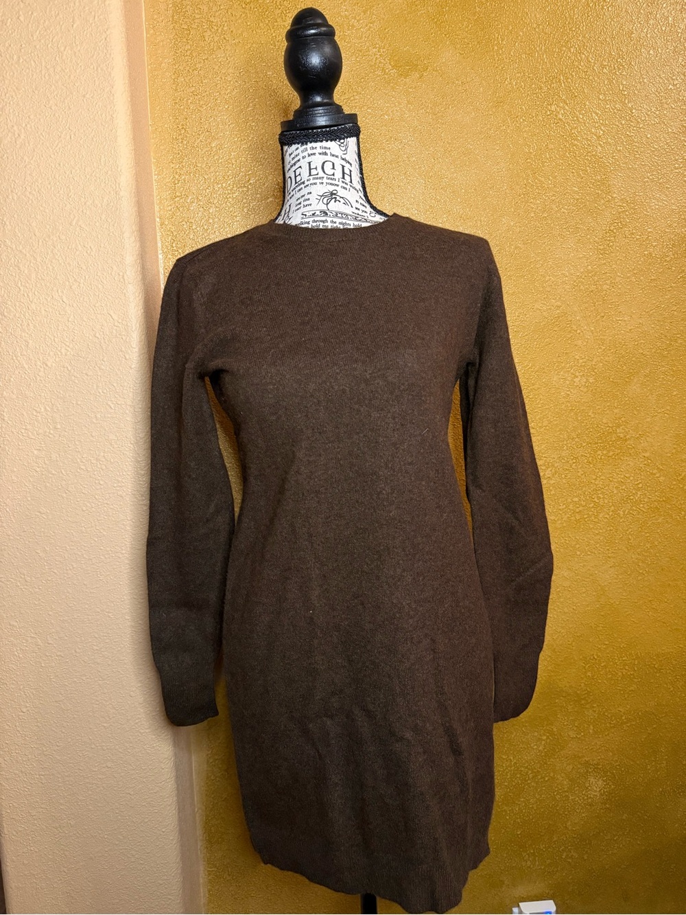 Ralph Lauren Brown Knit Dress with Elbow Patches